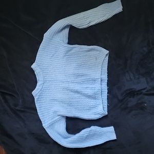 Baby Blue Hollister Crop Top Knit Sweater